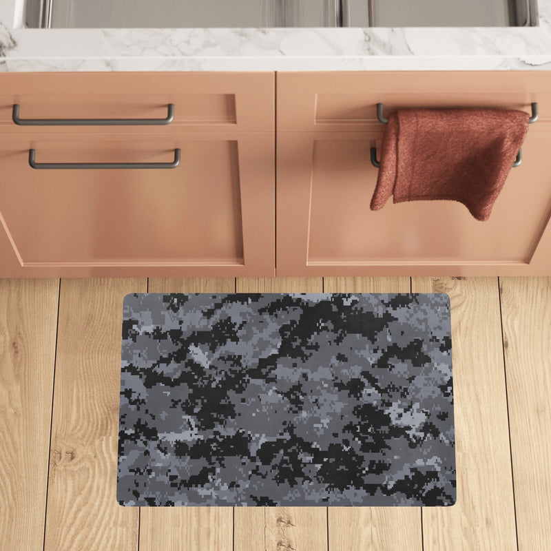 ACU Digital Black Camouflage Kitchen Mat