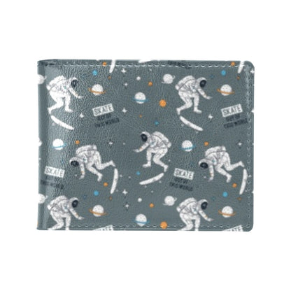 Skateboard Print Design LKS306 Men's ID Card Wallet