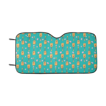 Ukulele Print Design LKS403 Car front Windshield Sun Shade