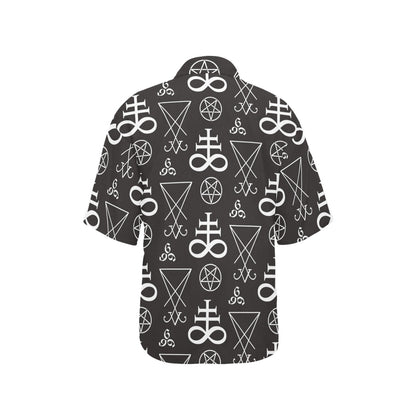 Pentagram Pattern Print Design A04 Women's Hawaiian Shirt
