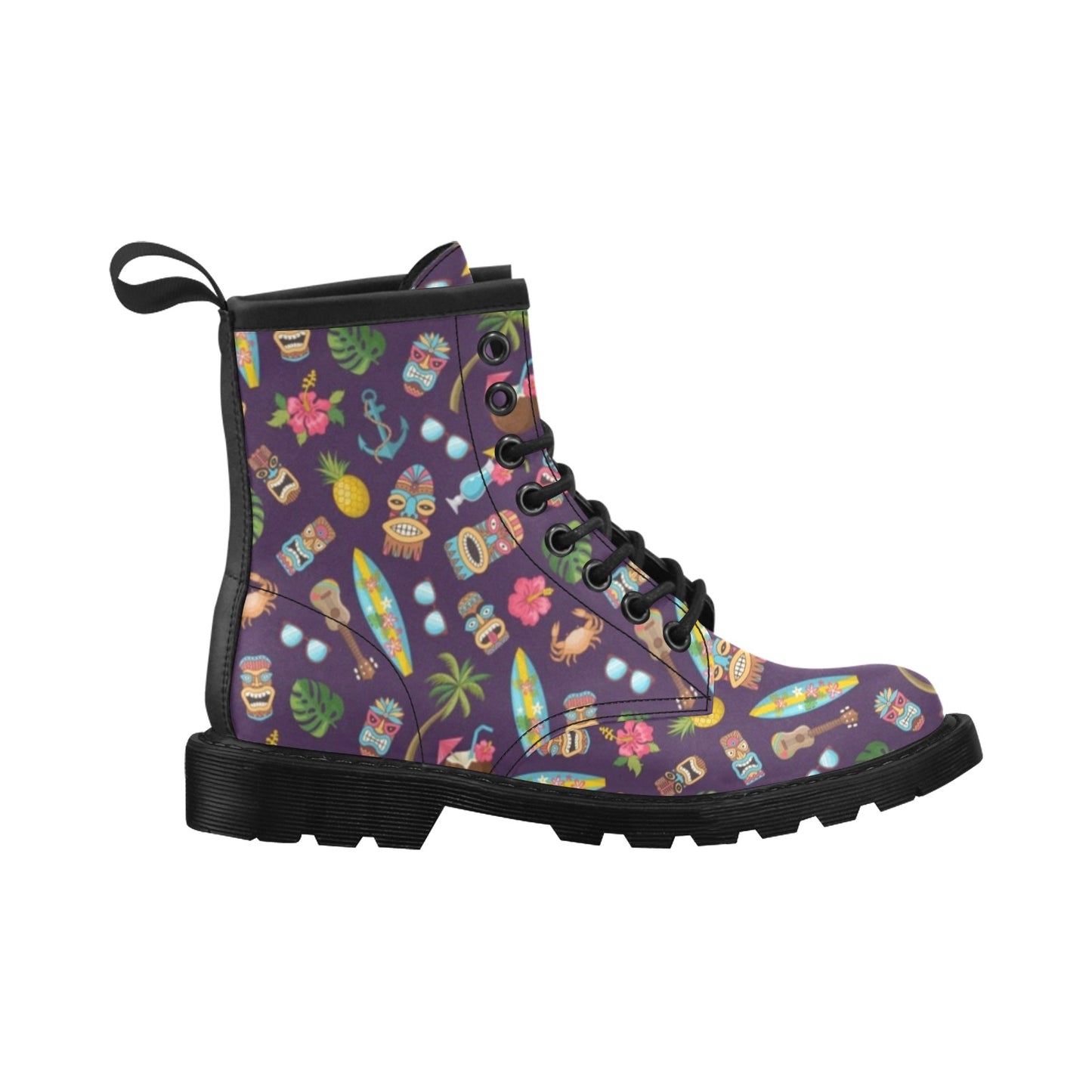 Hawaiian Themed Pattern Print Design H024 Women's Boots