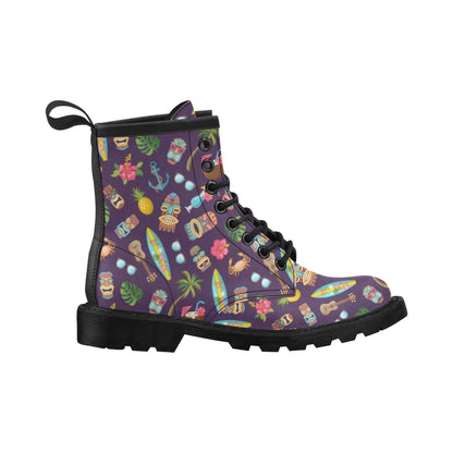 Hawaiian Themed Pattern Print Design H024 Women's Boots