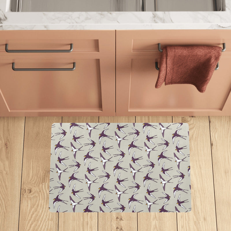 Swallow Bird Pattern Print Design 03 Kitchen Mat