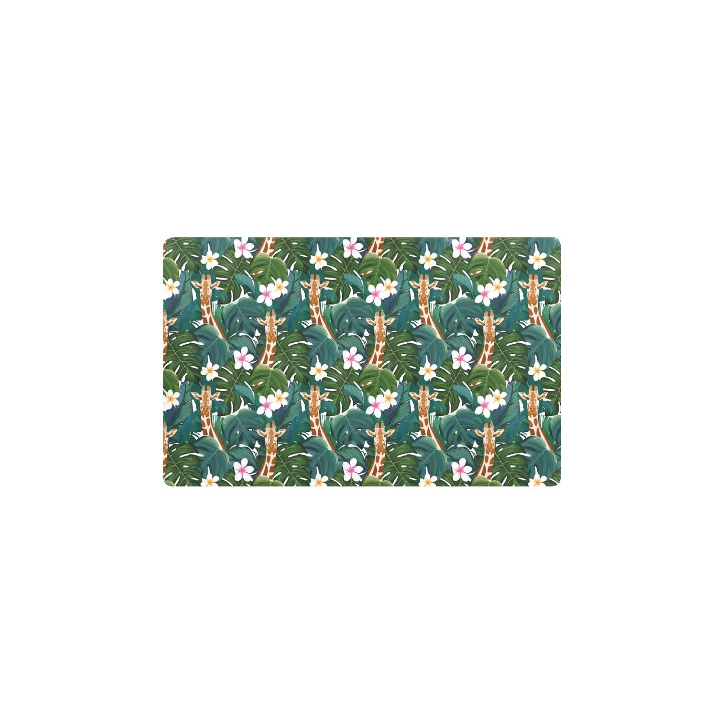 Giraffe Jungle Design Print Kitchen Mat