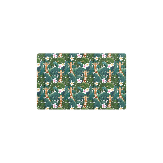 Giraffe Jungle Design Print Kitchen Mat