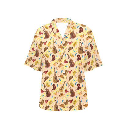 Western Lifestyle Print Design LKS303 Women's Hawaiian Shirt
