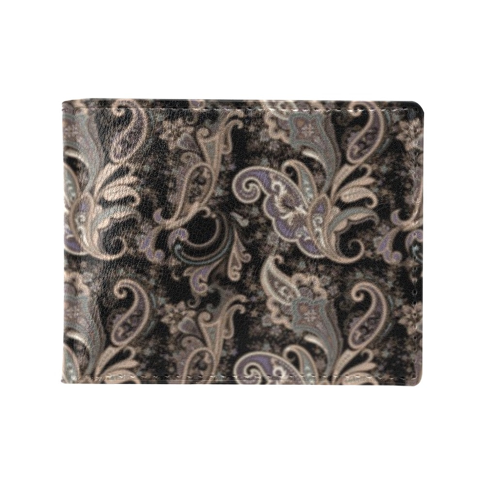 Paisley Mandala Design Print Men's ID Card Wallet