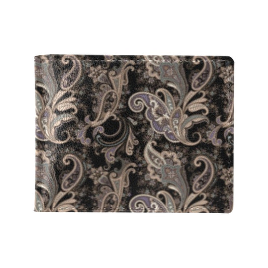 Paisley Mandala Design Print Men's ID Card Wallet