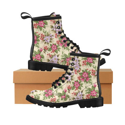 Summer Floral Pattern Print Design SF08 Women's Boots