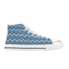 Chevron Print Design LKS403 High Top Women's White Shoes