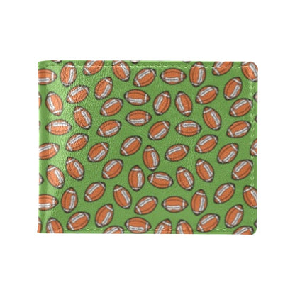 American Football on Green Design Men's ID Card Wallet