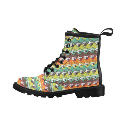 Electric Guitar Print Design LKS401 Women's Boots