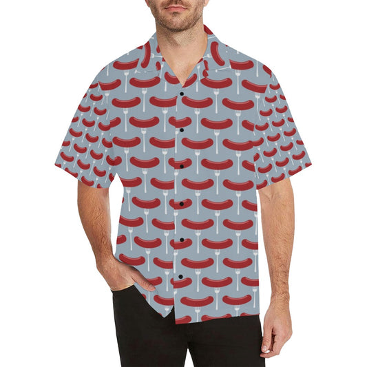 Sausage Print Design LKS301 Men's Hawaiian Shirt