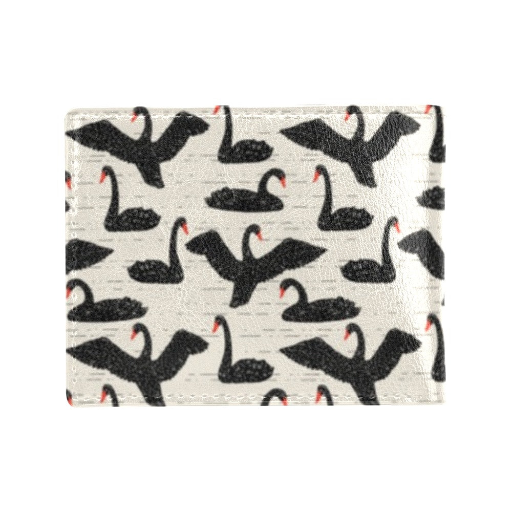Swan Print Design LKS402 Men's ID Card Wallet