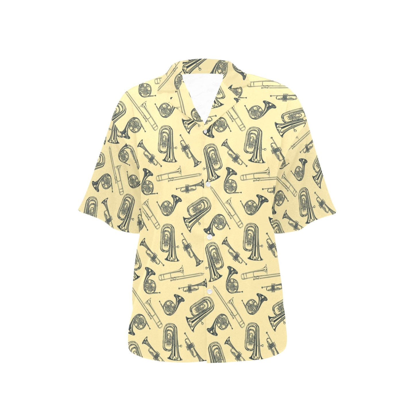 Tuba Pattern Print Design 01 Women's Hawaiian Shirt
