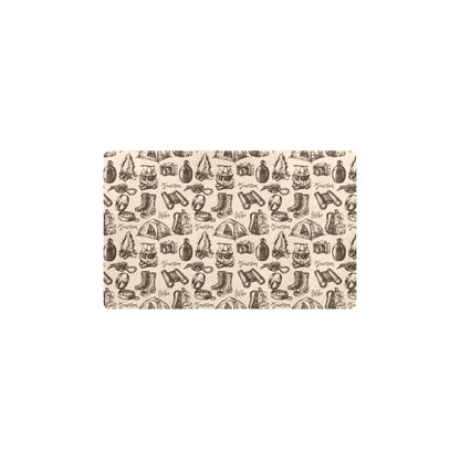 Camping Pattern Print Design 01 Kitchen Mat