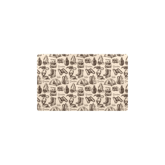 Camping Pattern Print Design 01 Kitchen Mat