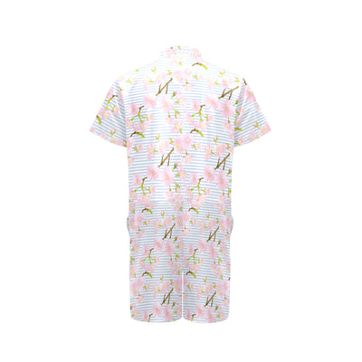 Pink Cherry Blossom Sakura Men's Romper