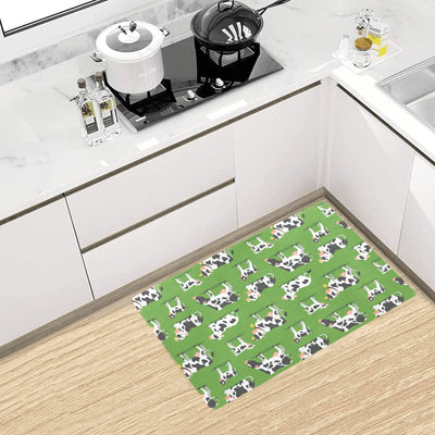 Cow Happy Print Pattern Kitchen Mat