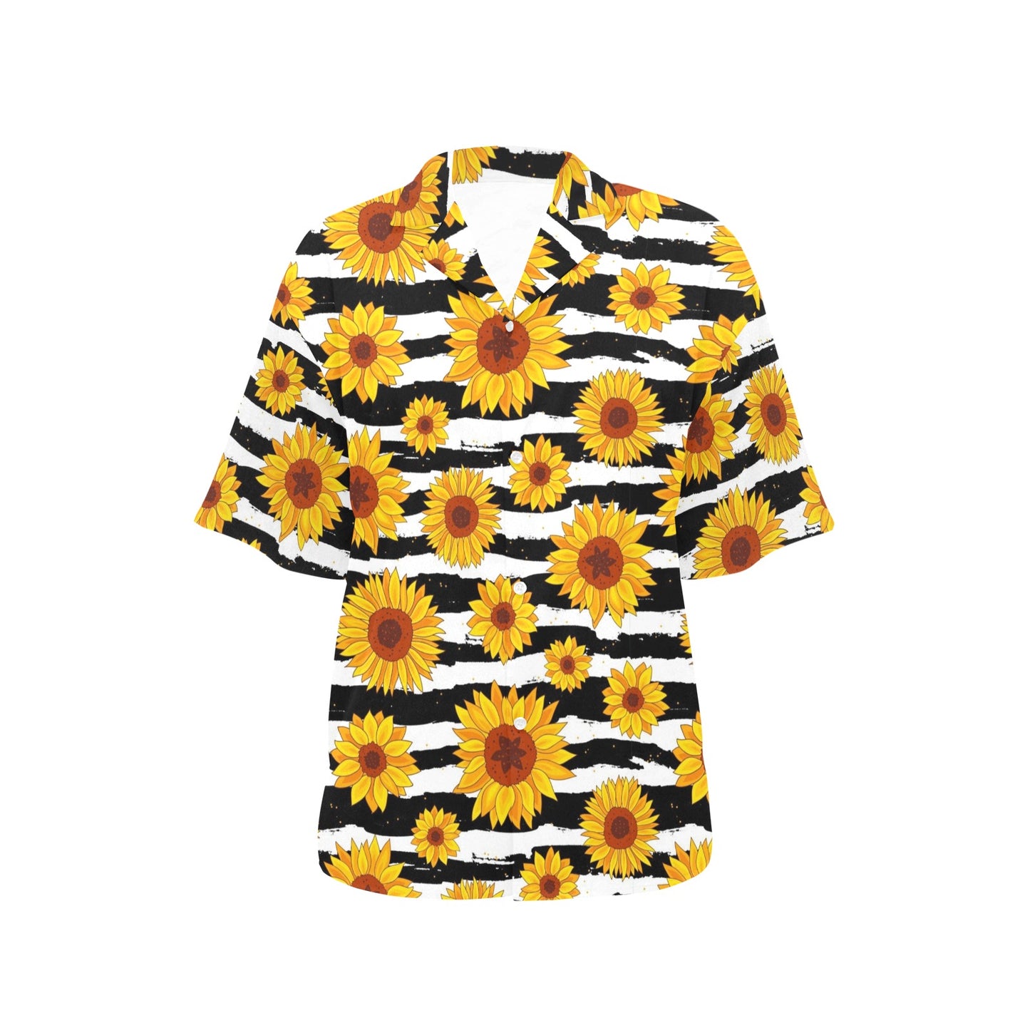Sunflower Pattern Print Design SF010 Women's Hawaiian Shirt