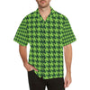 St Patricks Day Houndstooth Pattern Print LKS301 Men's Hawaiian Shirt