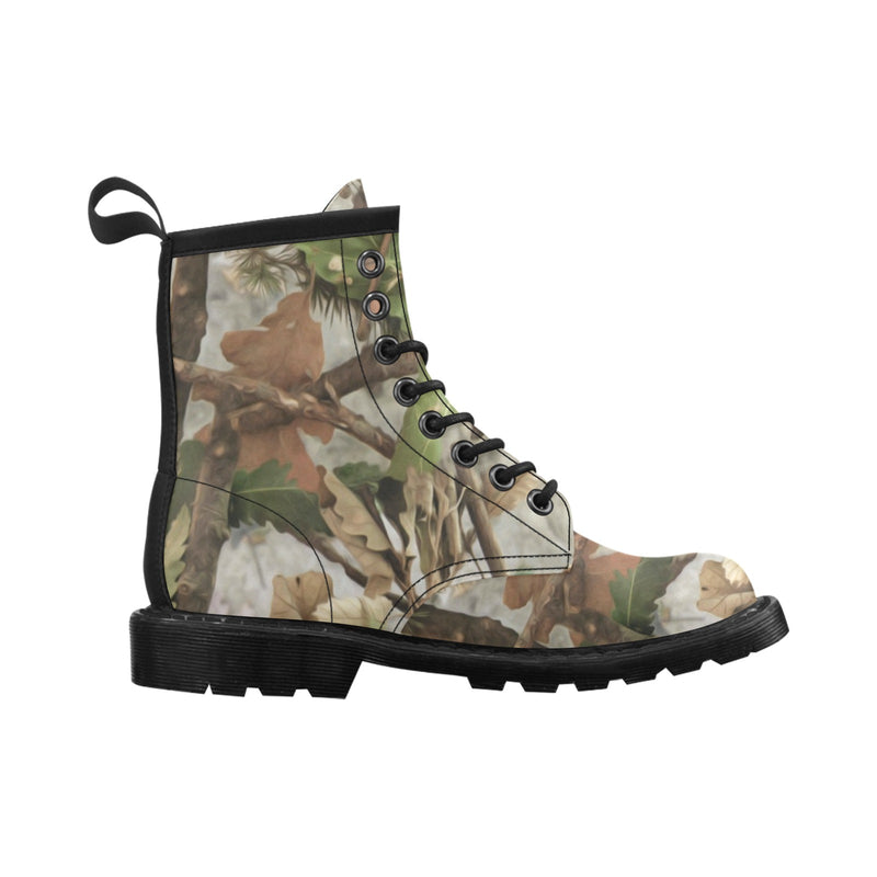 Camo Realistic Tree Forest Print Women's Boots