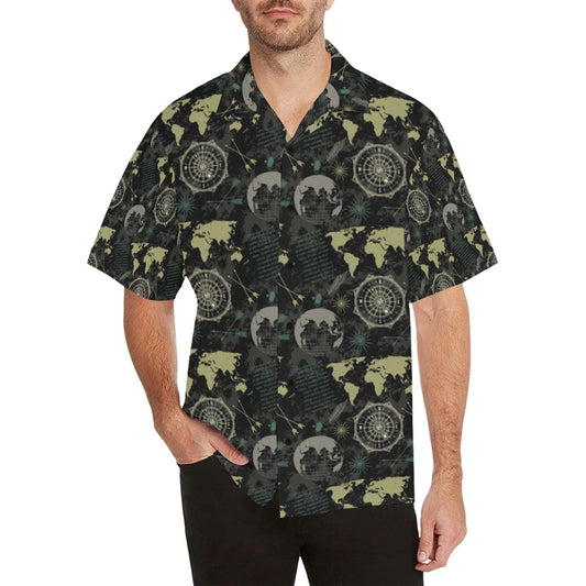 World Map Print Design LKS303 Men's Hawaiian Shirt