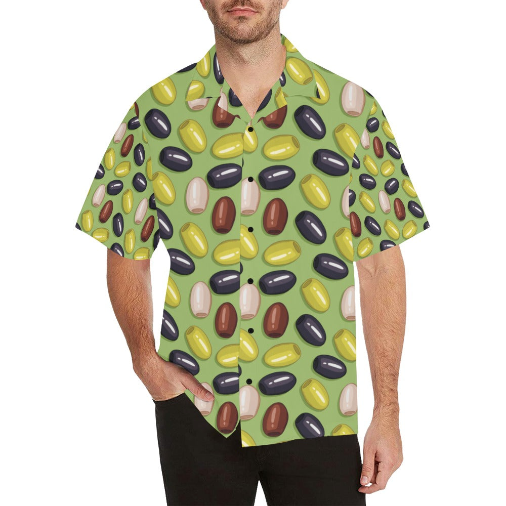 Olive Print Design LKS301 Men's Hawaiian Shirt
