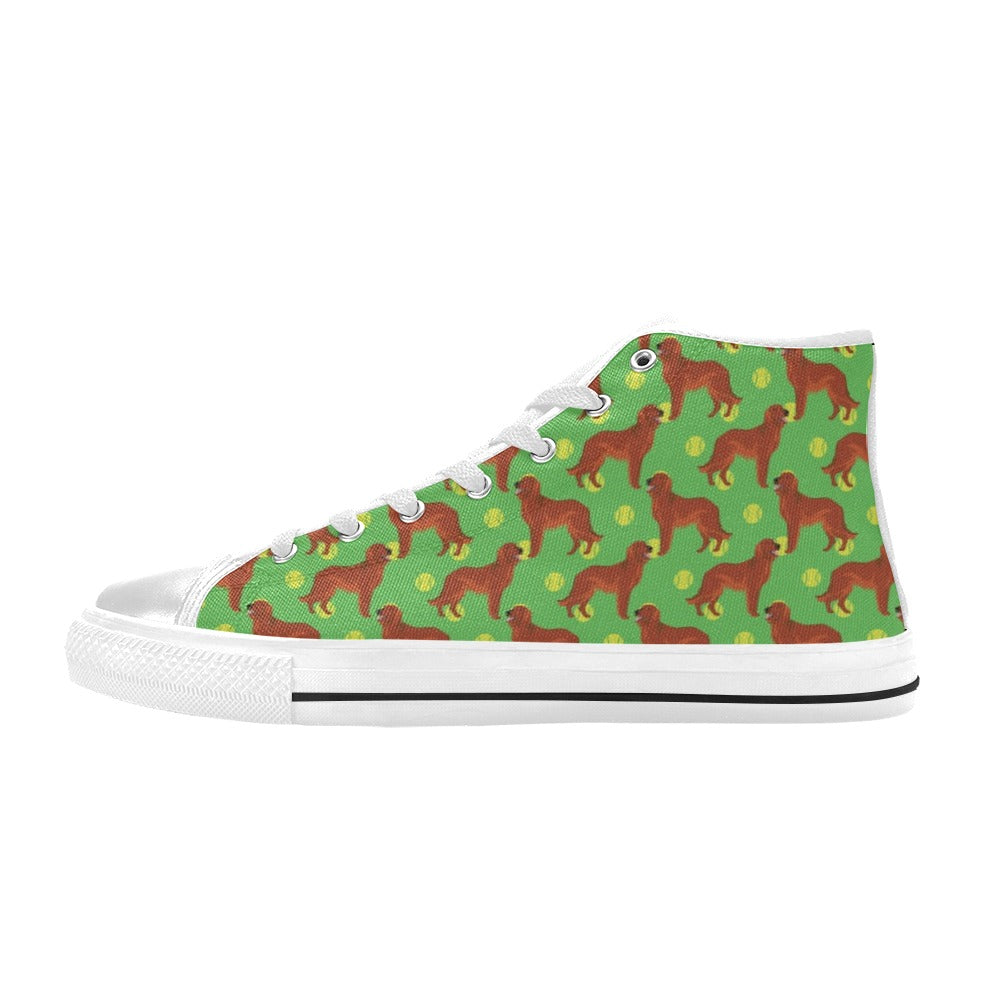 Setters Irish Print Design LKS302 High Top Women's White Shoes