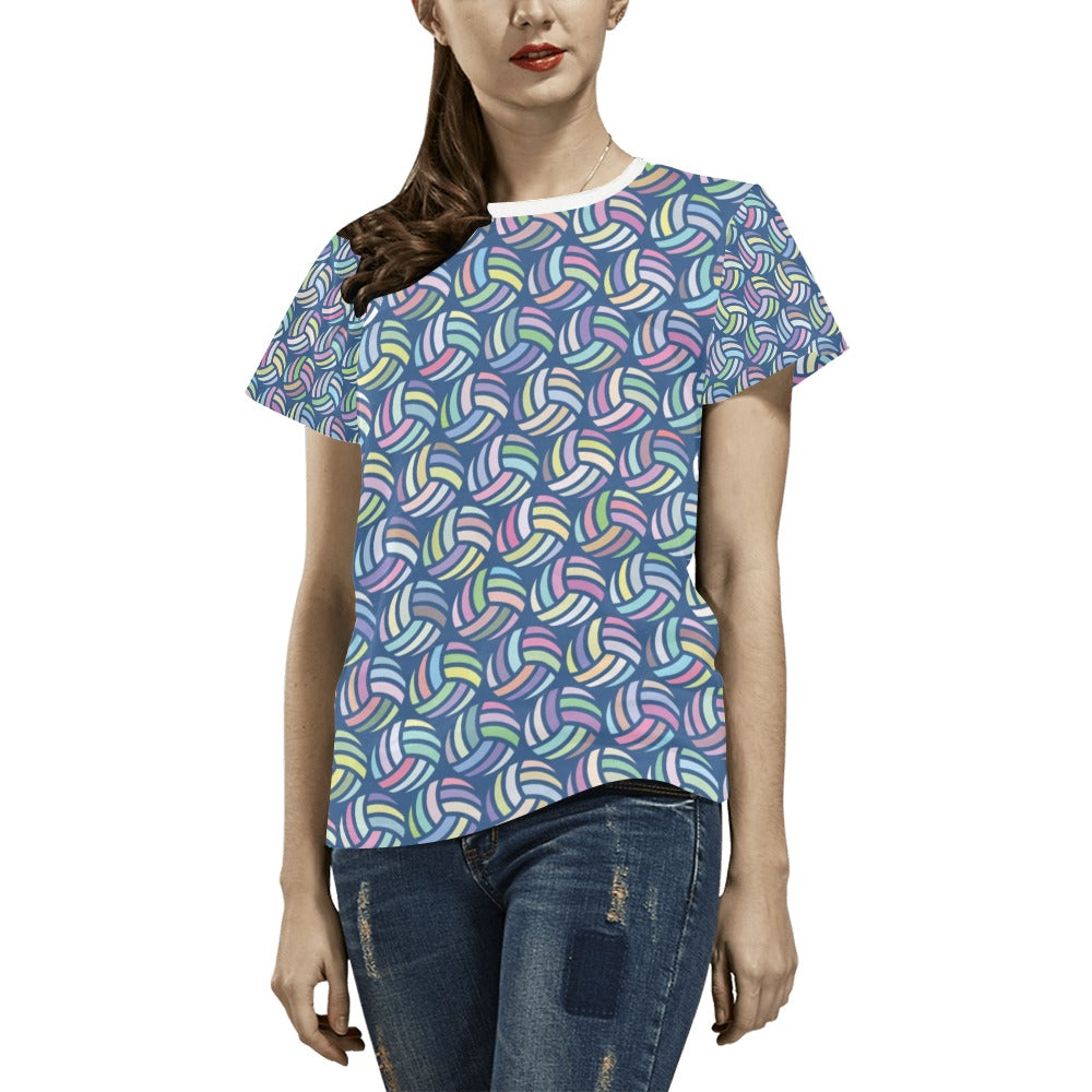 Volleyball Print Design LKS301 Women's  T-shirt