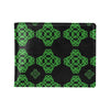 Celtic Knot Green Neon Design Men's ID Card Wallet