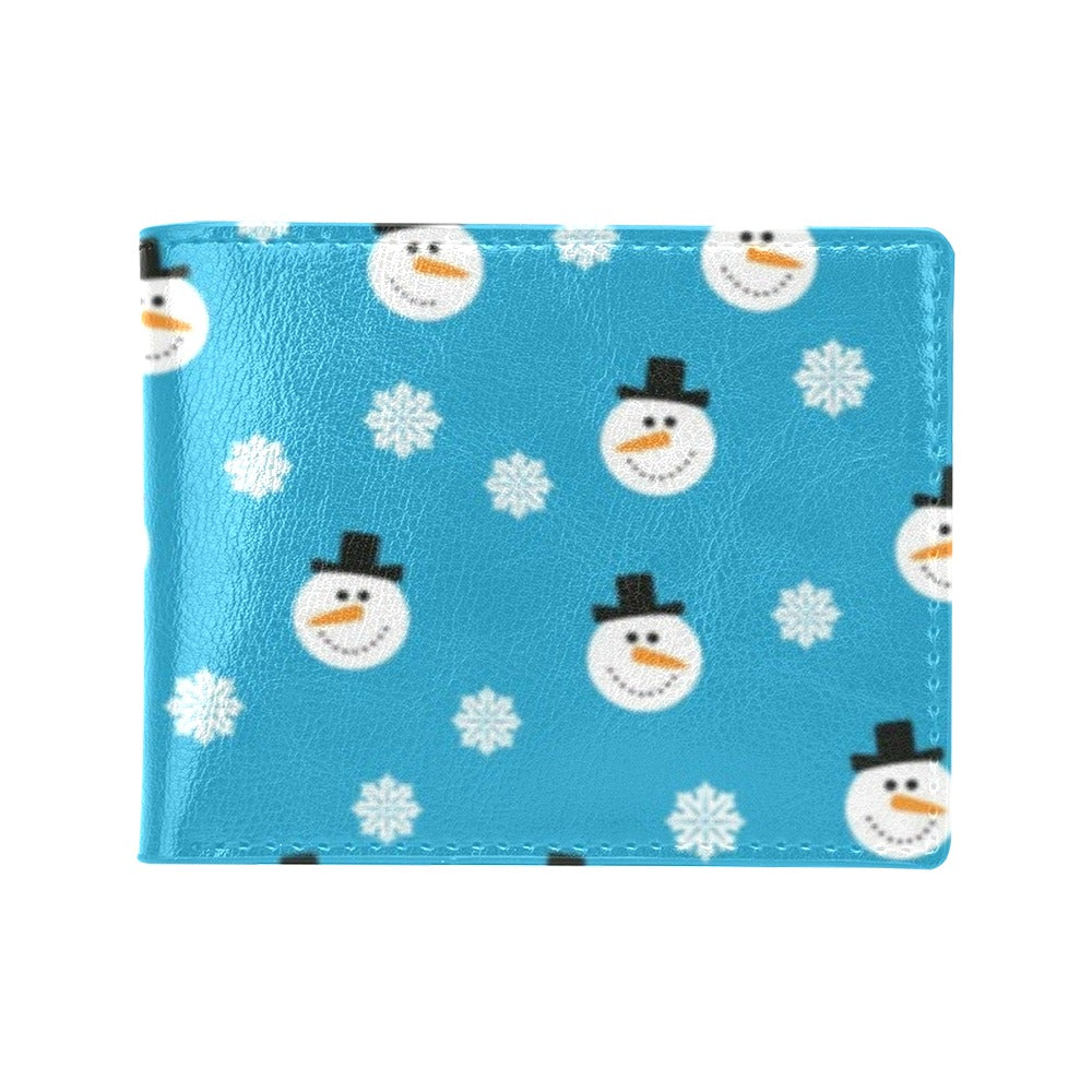 Snowman Print Design LKS303 Men's ID Card Wallet
