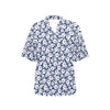 Hibiscus Blue Hawaiian Flower Style Women's Hawaiian Shirt