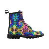 Tie Dye Rainbow Design Print Women's Boots