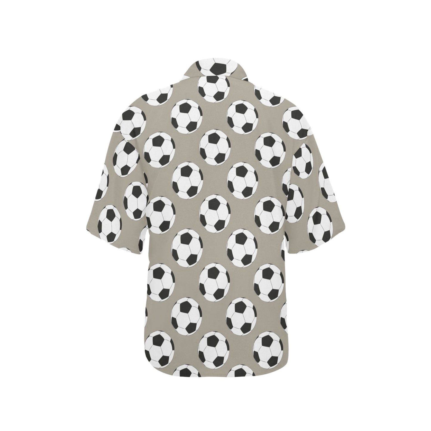 Soccer Ball Print Design LKS302 Women's Hawaiian Shirt