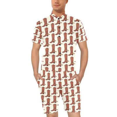 Cowboy Pattern Print Design 06 Men's Romper