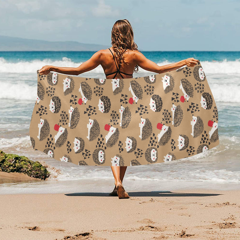 Hedgehog Print Design LKS403 Beach Towel 32" x 71"