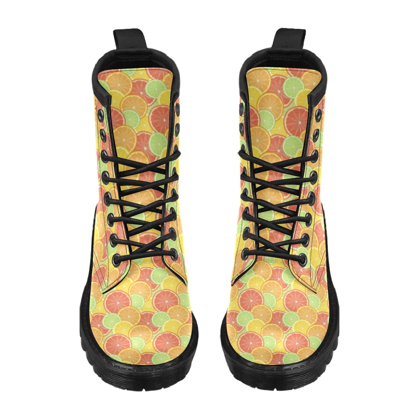 Grapefruit Pattern Print Design GF01 Women's Boots