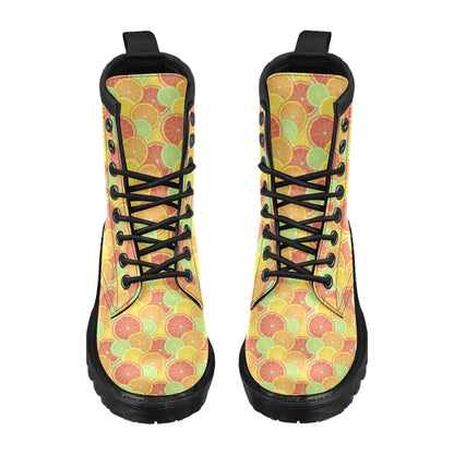 Grapefruit Pattern Print Design GF01 Women's Boots