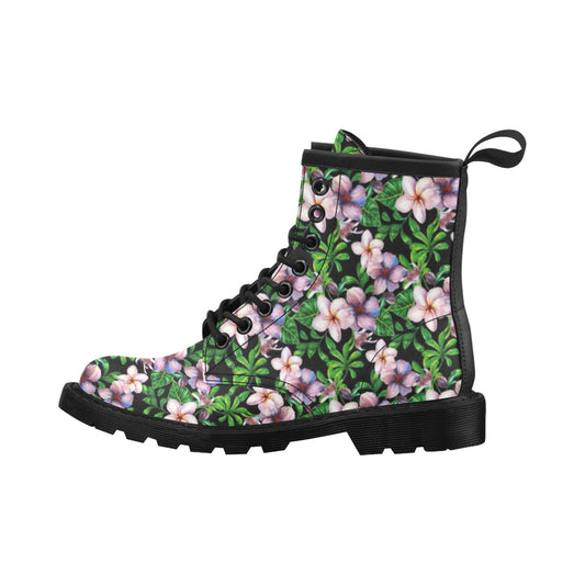 Plumeria Pattern Print Design PM01 Women's Boots