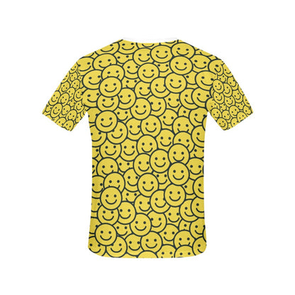 Smiley Face Emoji Print Design LKS302 Women's  T-shirt