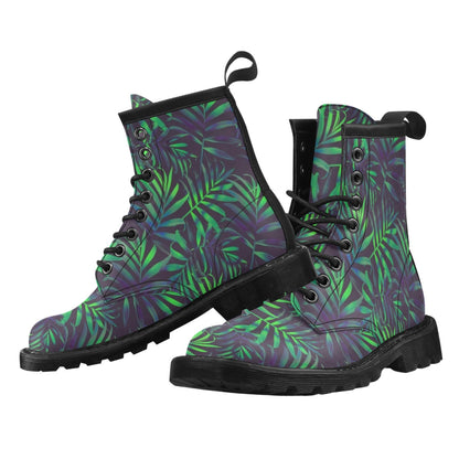 Palm Leaves Pattern Print Design PL01 Women's Boots