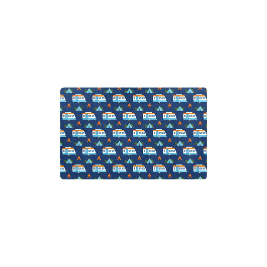 Camper Pattern Camping Themed No 3 Print Kitchen Mat
