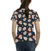 Sugar Skull Print Design LKS305 Women's  T-shirt