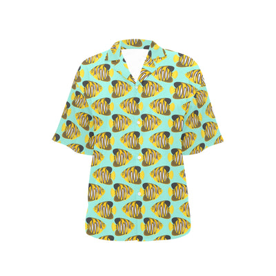 Angelfish Print Design LKS402 Women's Hawaiian Shirt