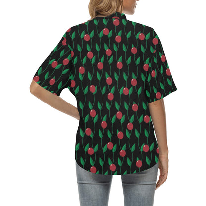 Cranberry Pattern Print Design CB01 Women's Hawaiian Shirt
