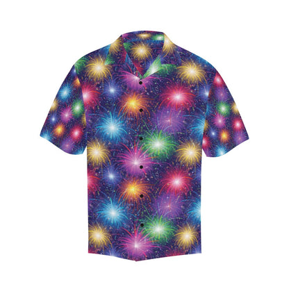 Firework Colorful Print Design LKS301 Men's Hawaiian Shirt