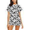 Yin Yang Print Design LKS302 Women's Short Pajama Set