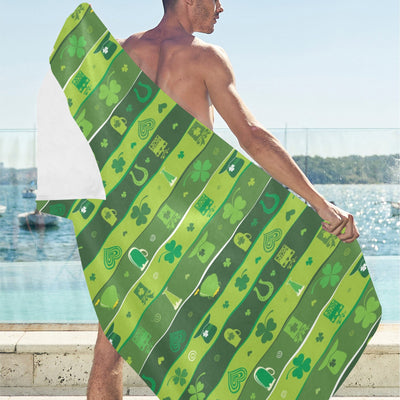 Shamrock Print Design LKS303 Beach Towel 32" x 71"