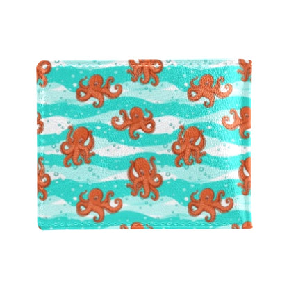 Octopus Cute Design Print Themed Men's ID Card Wallet